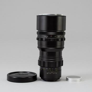 A black Leica Telyt 1:4,8/280 lens no 2298867, Leitz Canada.