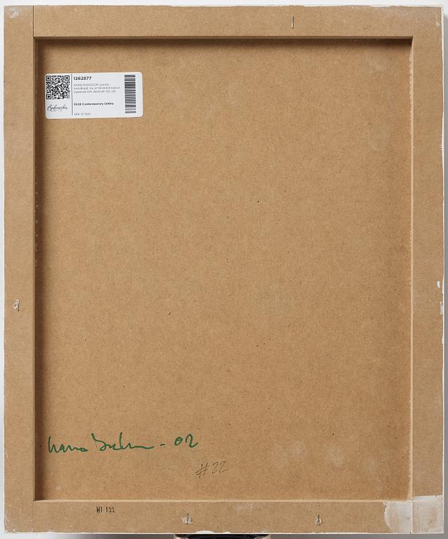Hans Isaksson, panel, three match cases and a bowl in metal, signed and dated -02.