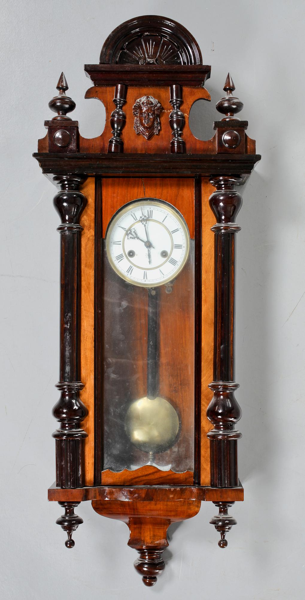 VÄGGPENDYL, nyrenässans, sent 1800-tal.