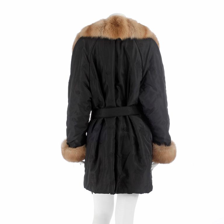 ANNA KEL, a fur trimmed jacket. Size 44.