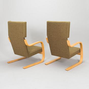 Alvar Aalto, fåtöljer, ett par, modell 401, Artek, Finland, 1960-tal.