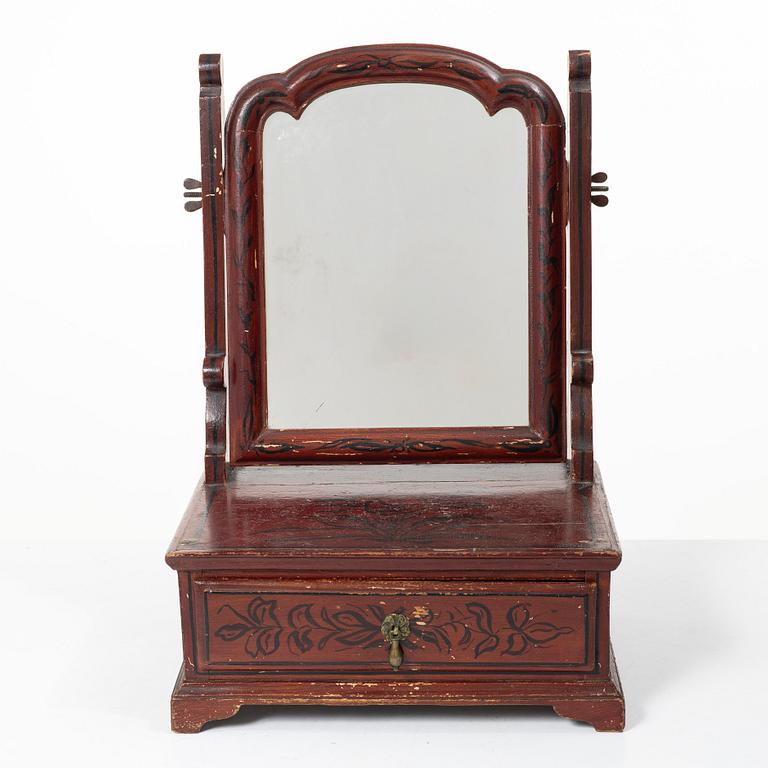 Chest of drawers mirror, first half of the 18th century, marked 1723.