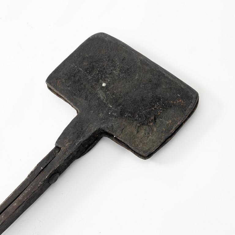 A Swedish waffle iron, 18th century.
