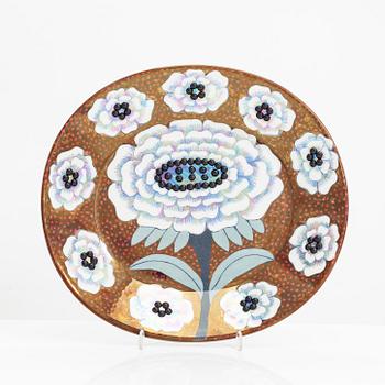 Birger Kaipiainen, ceramic Fiori dish, marked "Birger Kaipiainen, Arabia art made in Finland 1983", numbered 1367/2000.