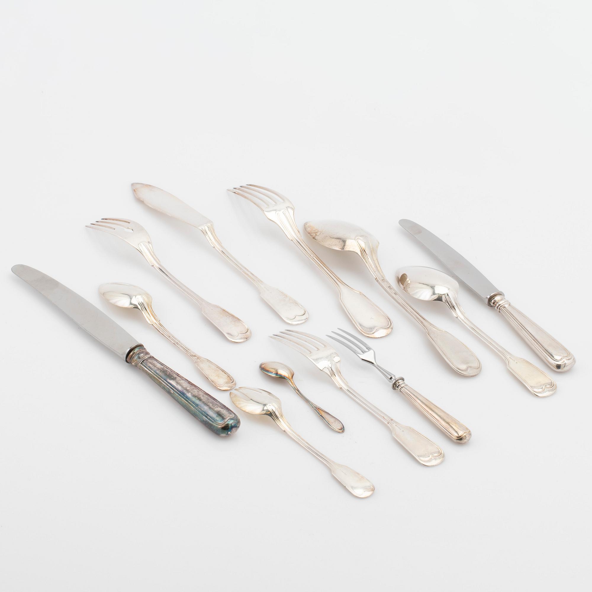 Silver cutlery, 300 pieces, silver 800, H. Walter, Germany.