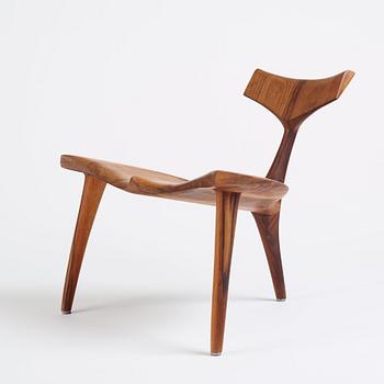 Morten Stenbæk, a "Whale Chair", No. 17, his own studio, Denmark, 2018.