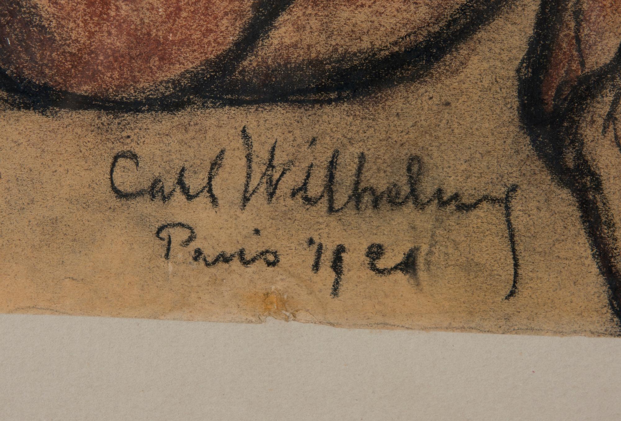 CARL WILHELMS, pastell på papper, signerad och daterad Paris 1924.