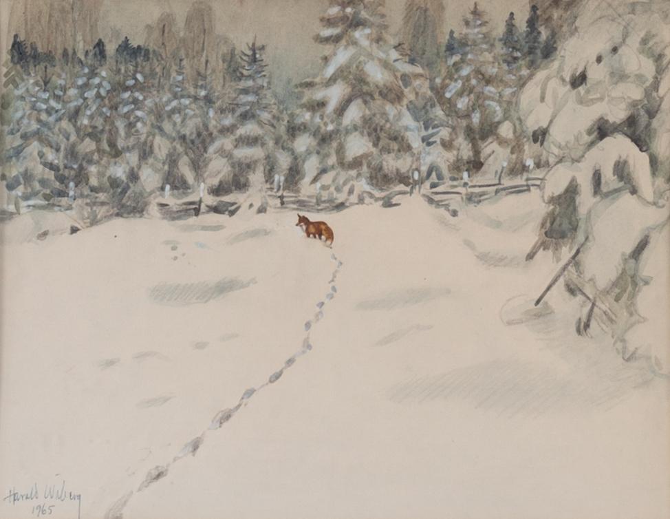 Harald Wiberg, Räv i vinterlandskap.