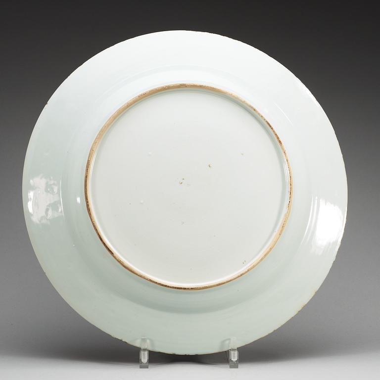 A blue and white charger, Qing dynasty, Qianlong (1736-95).
