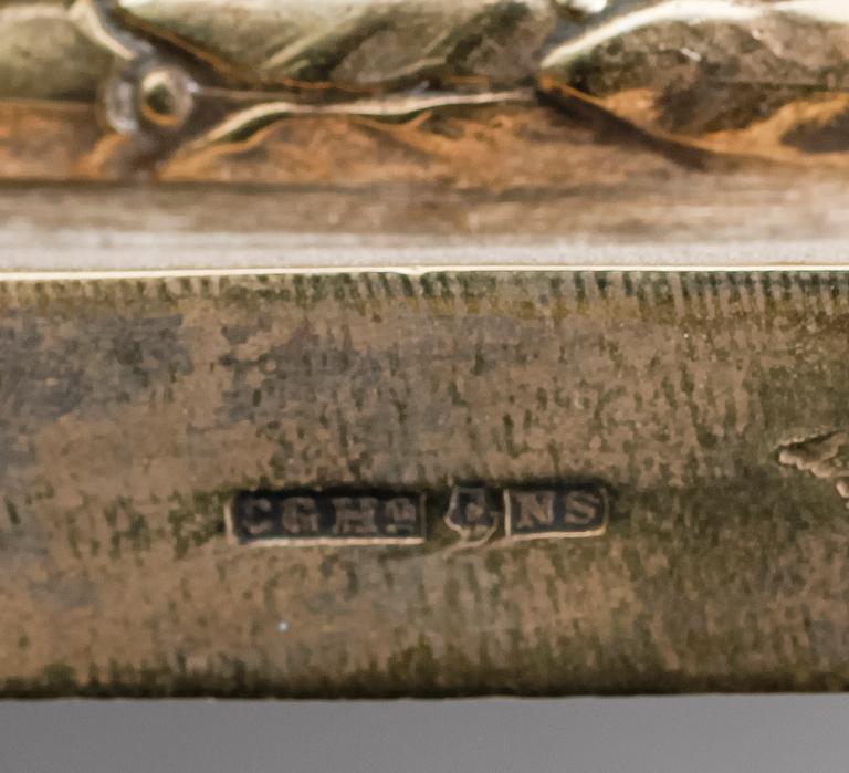 LJUSSTAKAR, 1 par, nysilver, CG Hallberg, 1900-talets första hälft.