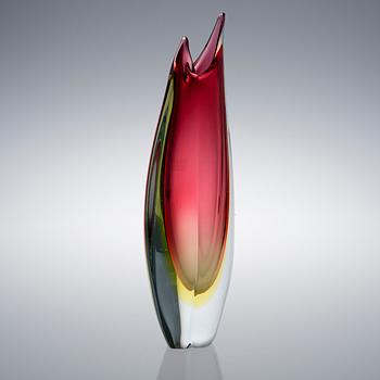 A MURANO GLASS VASE, Arte nuova Murano, Italy late 1950s.
