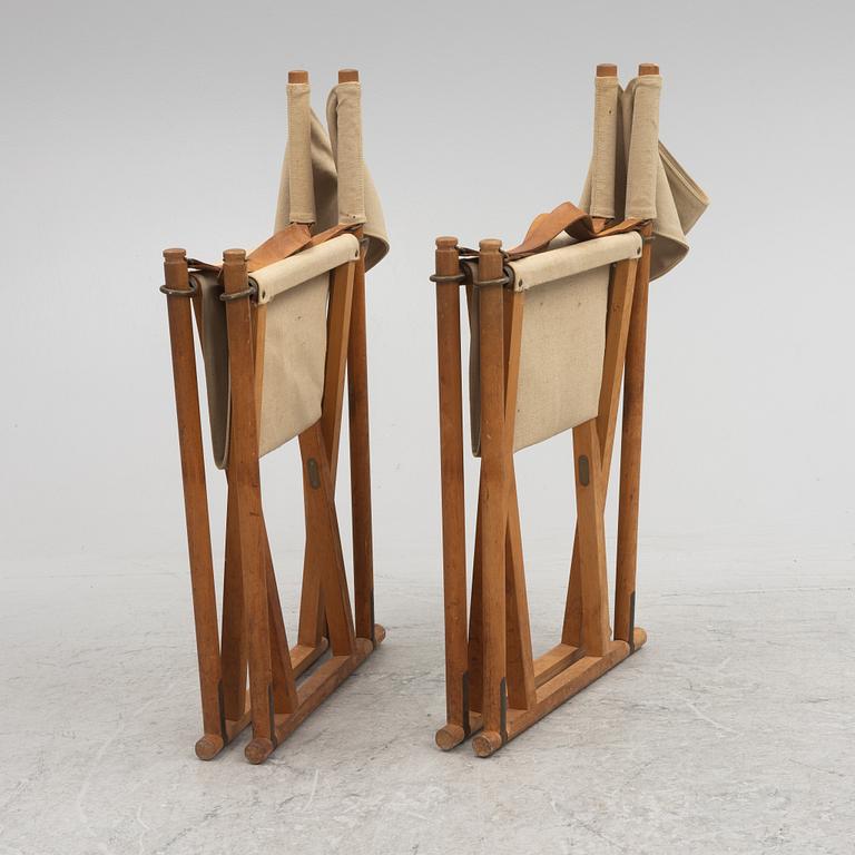 Mogens Koch, folding chairs/instructor's chair, 2 pcs, "MK 16", Interna, Denmark.