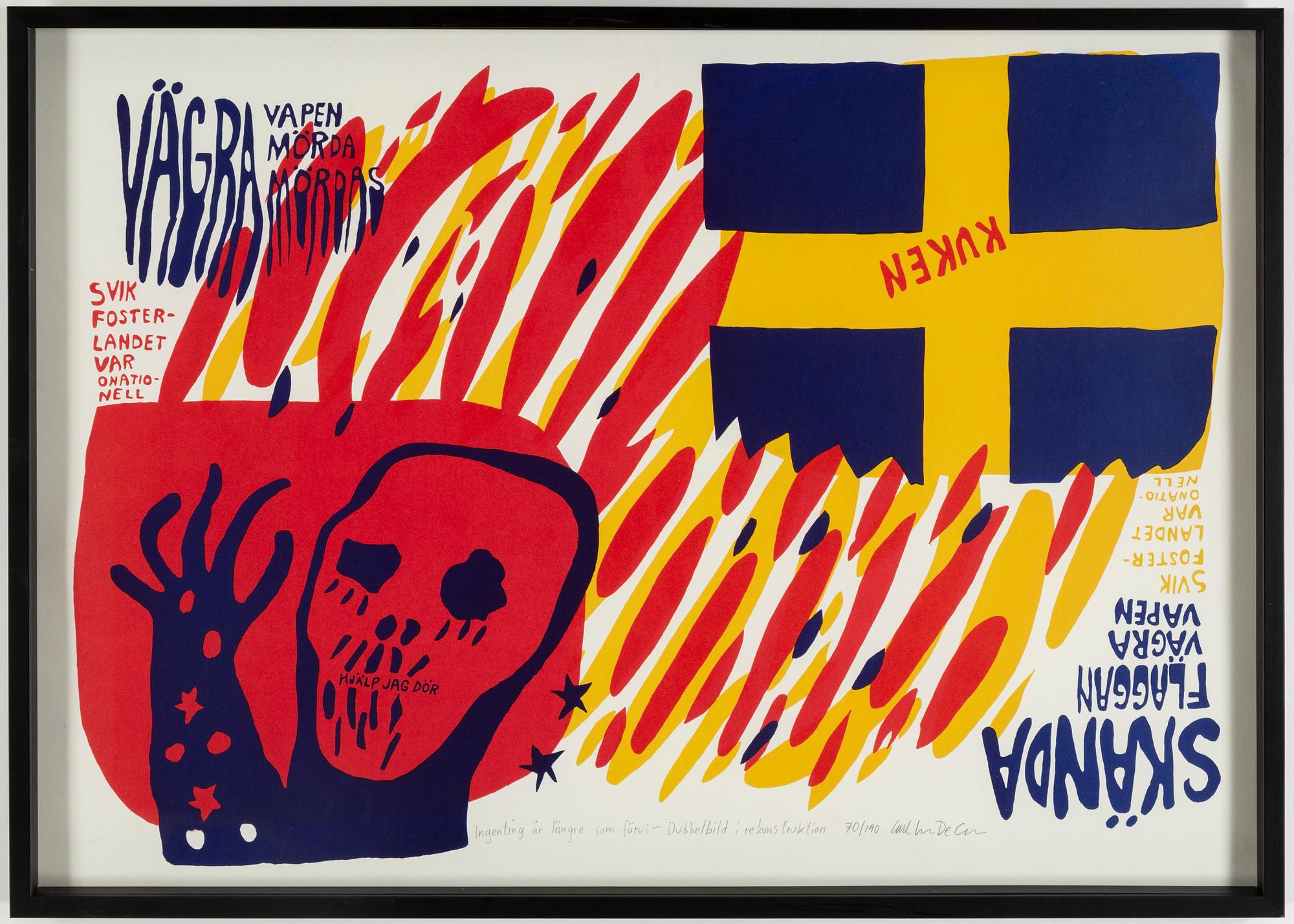 Carl Johan De Geer, silkscreen in colours, signed 70/190.