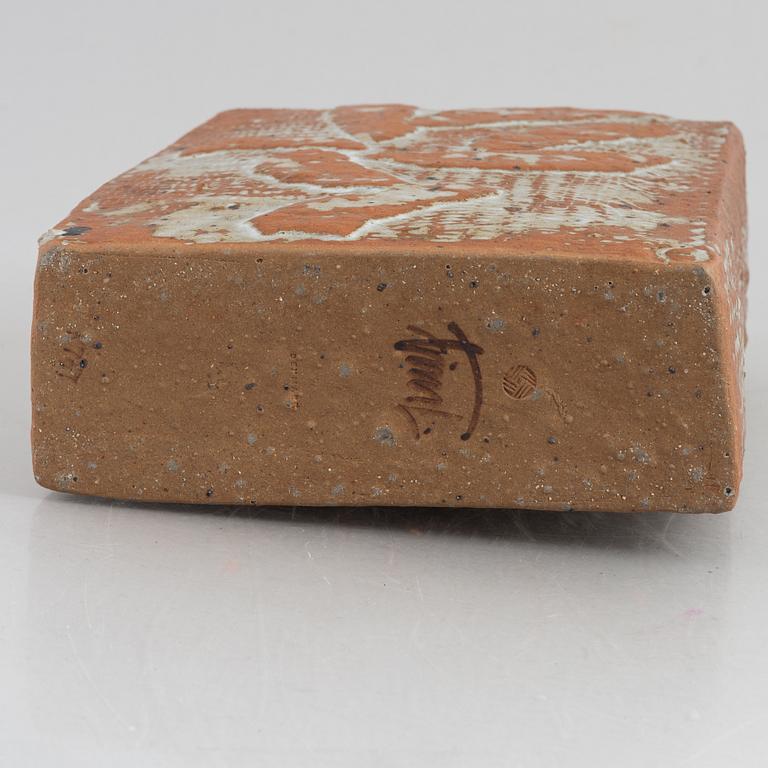 Finn Lynggaard, a stoneware vase, Denmark, signed.