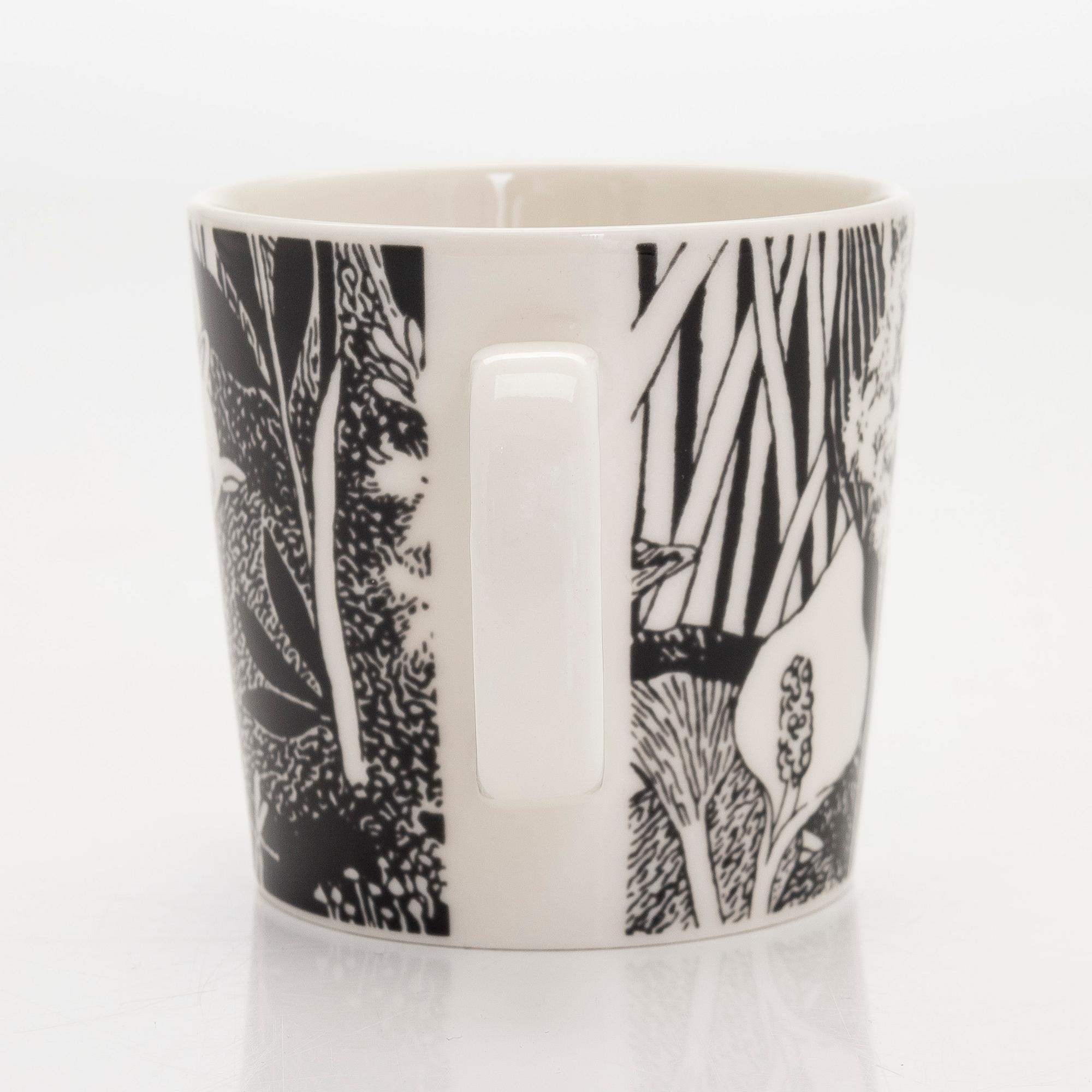 A Moomin mug, 'Moomintroll daydreaming', vitro porcelain, Moomin Characters, Arabia 2005.