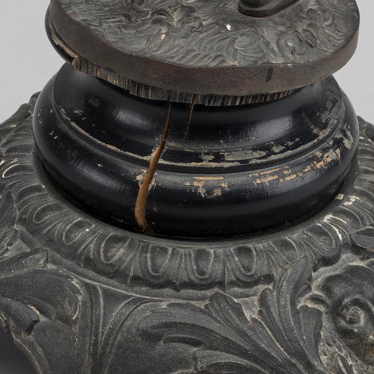 SKULPTUR, patinerad metall.  A.M Nacht 6821. Omkring 1900.