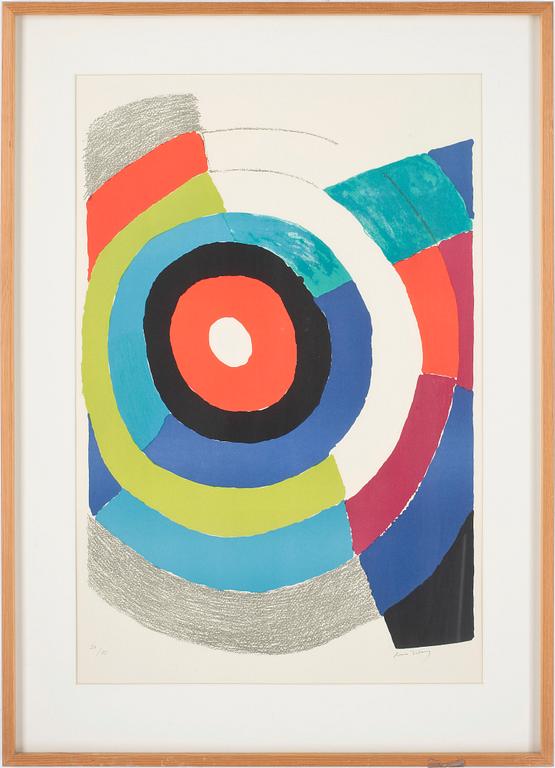 SONIA DELAUNAY, färglitografi, signerad och numrerad 54/75.