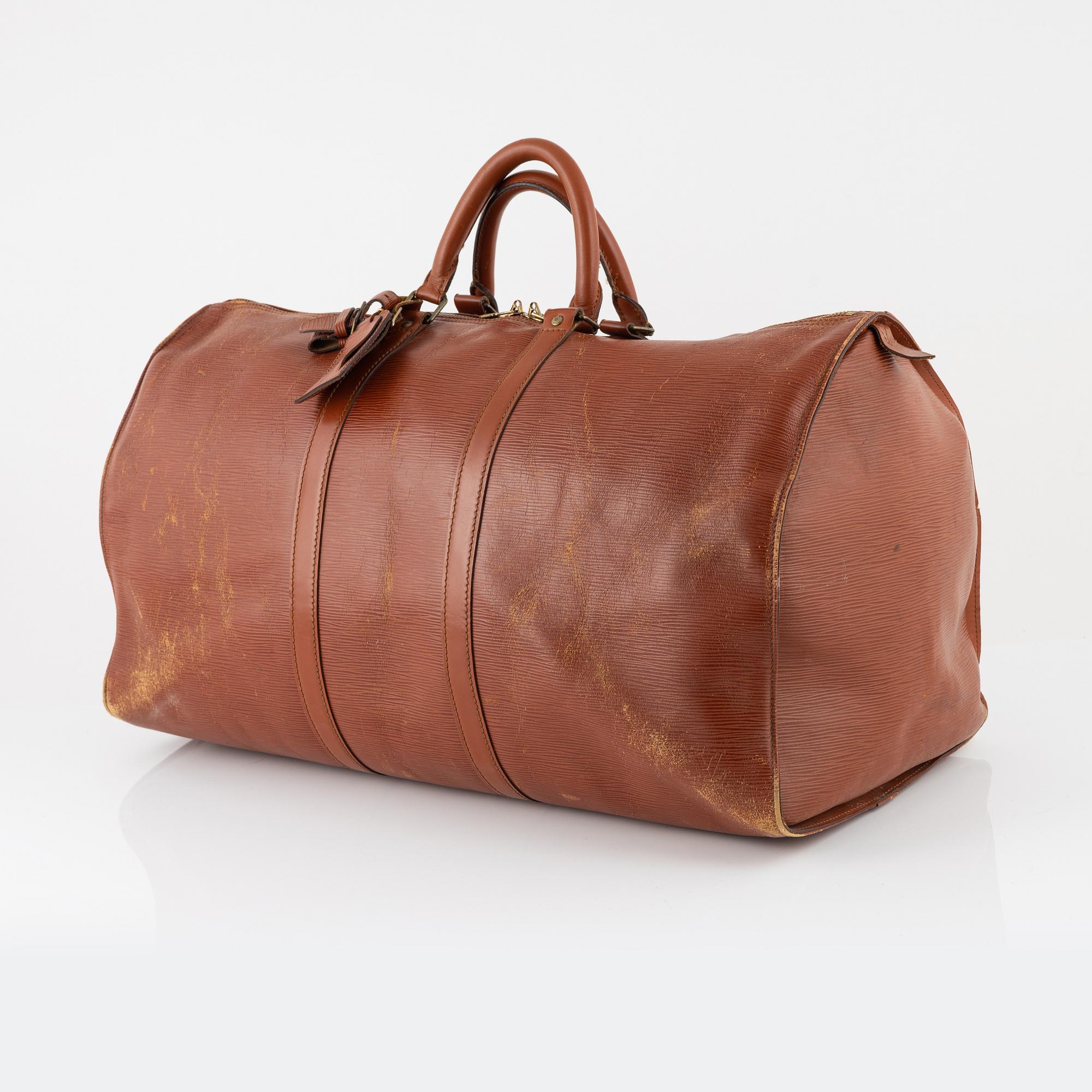 Louis Vuitton, an Epi 'Keepall 55' weekendbag, 1987.