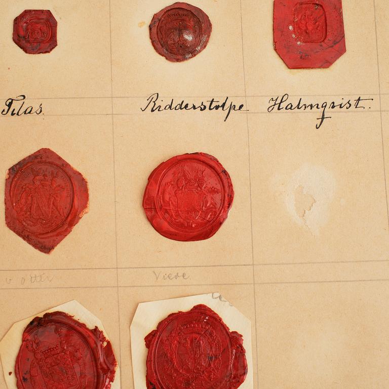COLLECTION OF ROYAL AND NOBLE LAQUER SEALS, 19th century.