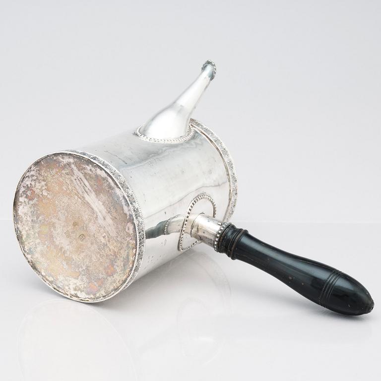 Samuel Lyberg, kaffekanna, silver, Borås 1779-1834. Gustaviansk.