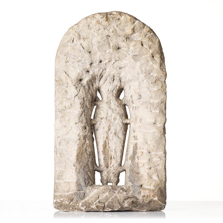 A stone stele of Devi, presumably North India, 12th century.