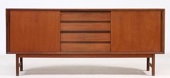 BOKHYLLA, samt SIDEBOARD, 1950/1960-tal.