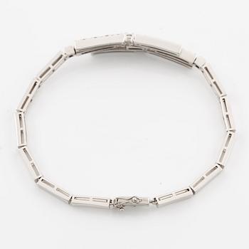 Armband, 18K vitguld med briljantslipade diamanter.