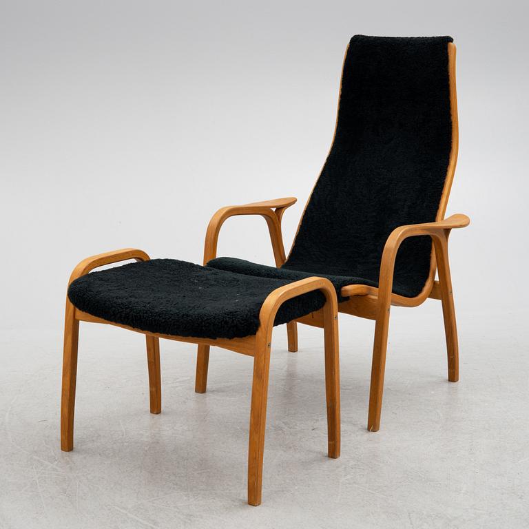 Yngve Ekström, armchair with foot stool, 'Lamino', Swedese.