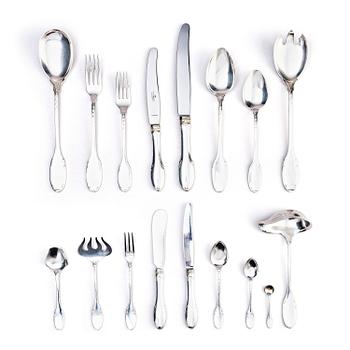 A silverware set, model 'F', 110 pieces, W.A. Bolin, Stockholm 1922-1965.