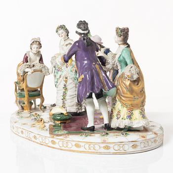 Figure group, porcelain, circa 1900.