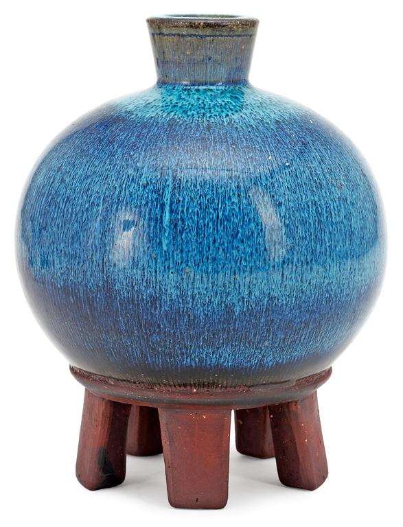 A Wilhelm Kåge 'Farsta stoneware vase, Gustavsberg studio 1956.