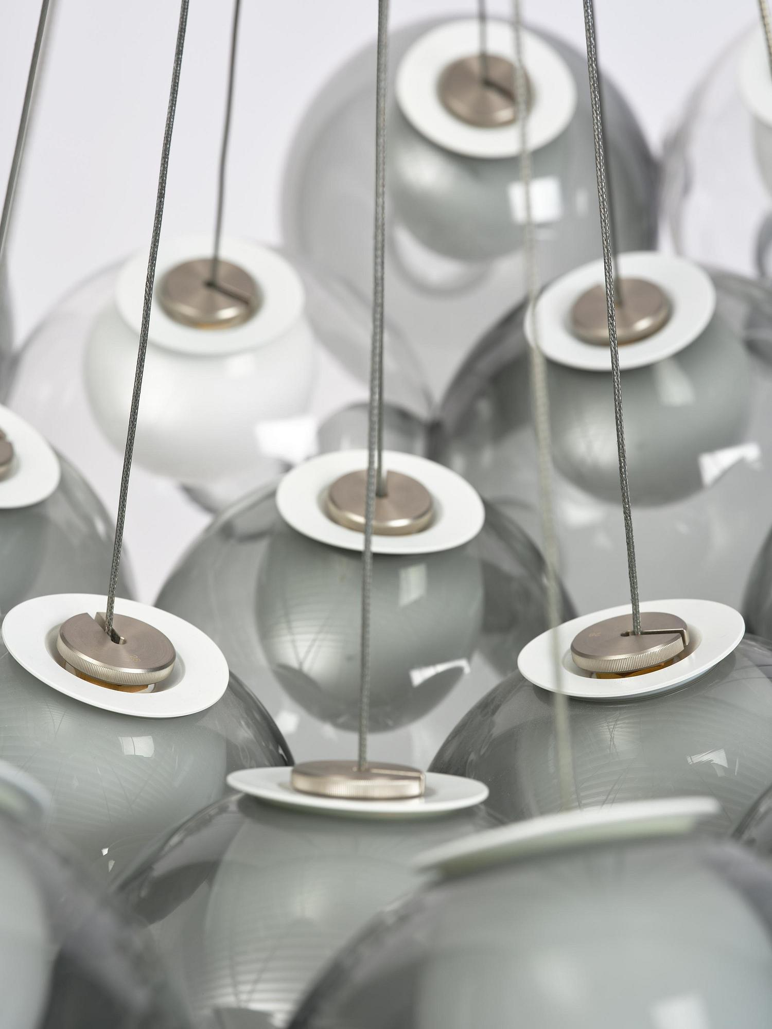 Omer Arbel, taklampa, "Cluster 28.19", Bocci, Italien, 2014.