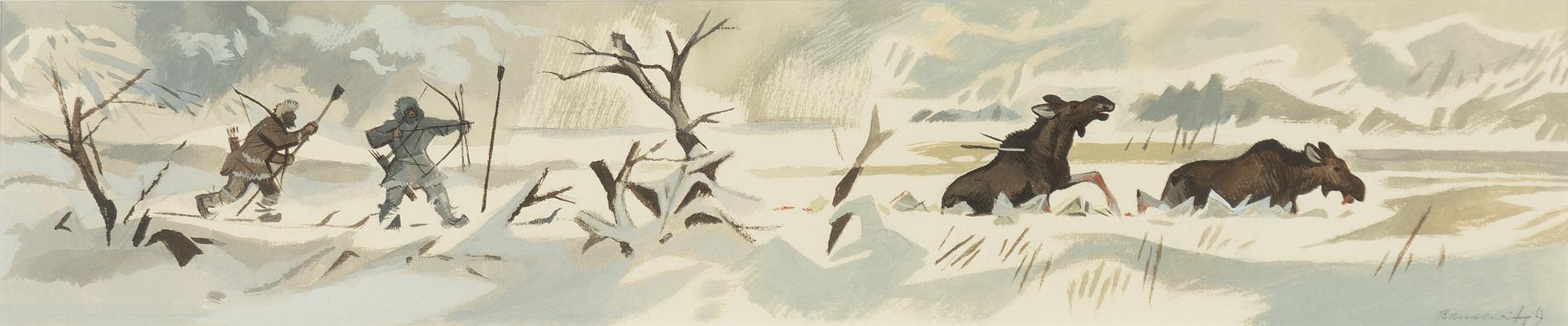 Gunnar Brusewitz, Moose hunting with a bow.