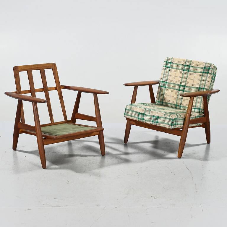 FÅTÖLJER, ett par, "Cigarren", Hans J Wegner, 1950-talets andra hälft.