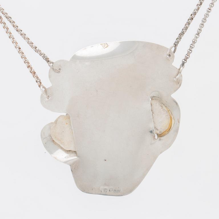 Berit Johansson and Lasse Frisk, necklace silver and ceramic.