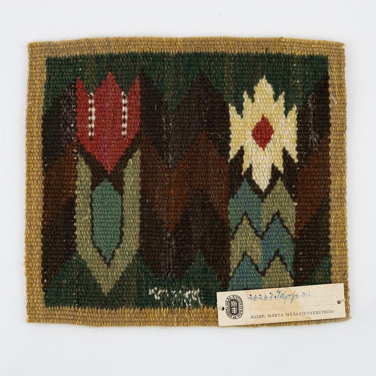 Märta Måås-Fjetterström, a textile, "Täppan", tapestry weave, signed AB MMF.