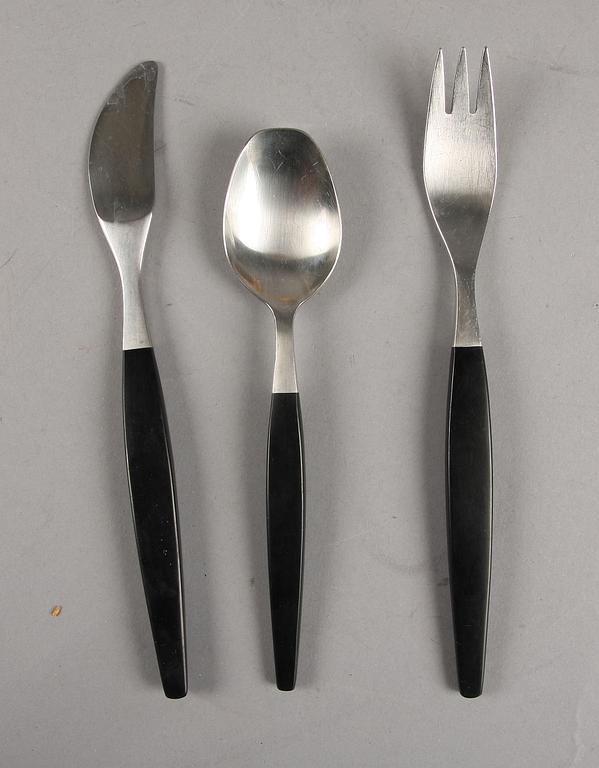 BESTICKSUPPSÄTTNING, 42 delar, "Focus de Luxe", Design Folke Arström, Gense, 1950-tal.