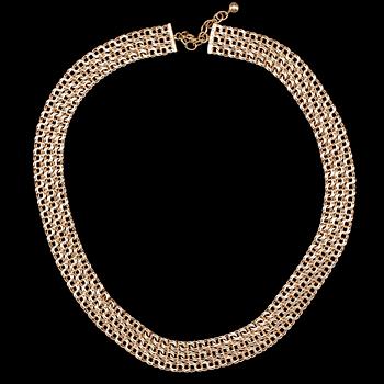 HALSKEDJA, 18k guld, Anetoft & Persson Guldsmedsfirma, Bandhagen, 1963. Vikt ca 34,2g.