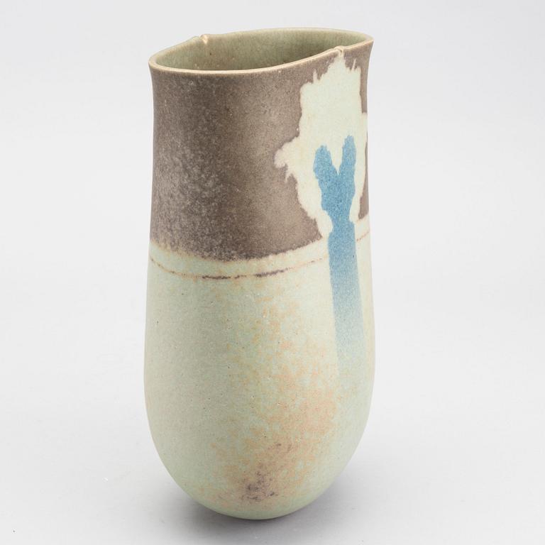 A HANS DE JONG STONEWARE VASE, Netherlands 1982, stampsigned.