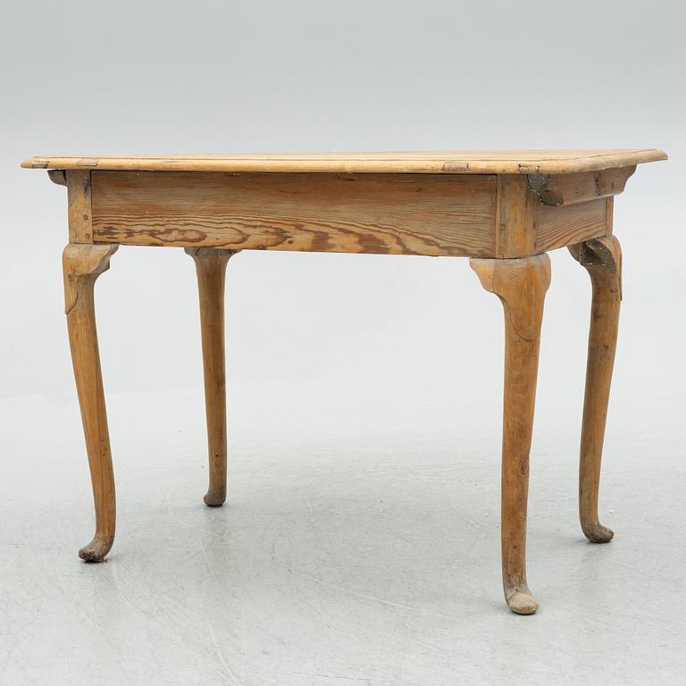 A Swedish late baroque pine desk, later part 18th century.