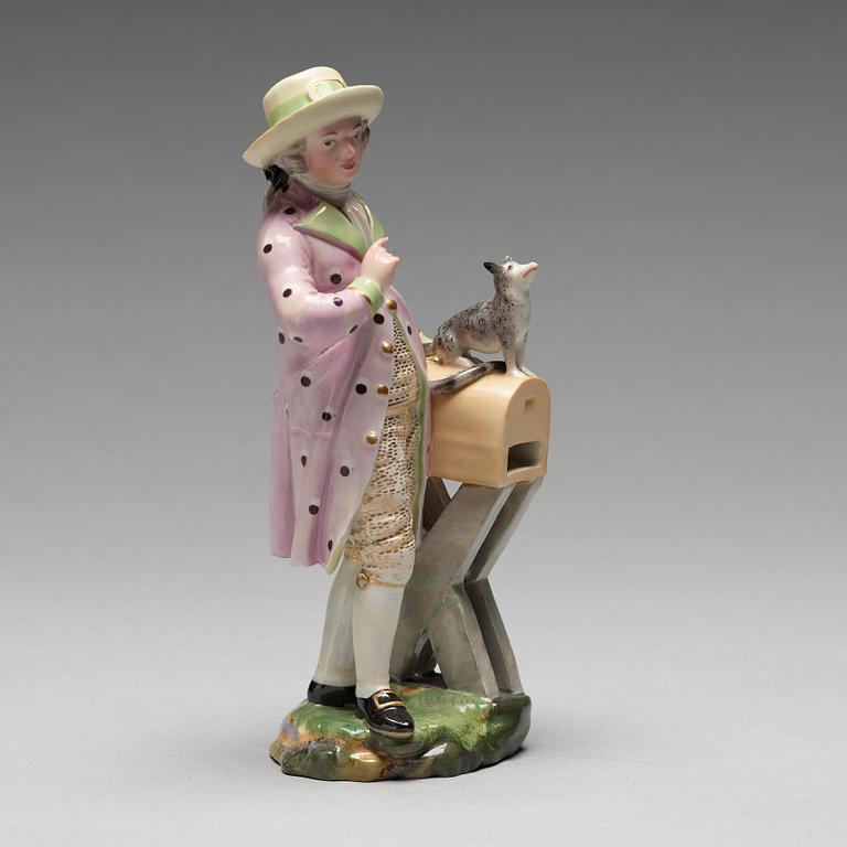 FIGURIN, porslin.  Höchstliknande märke, omkring 1900.