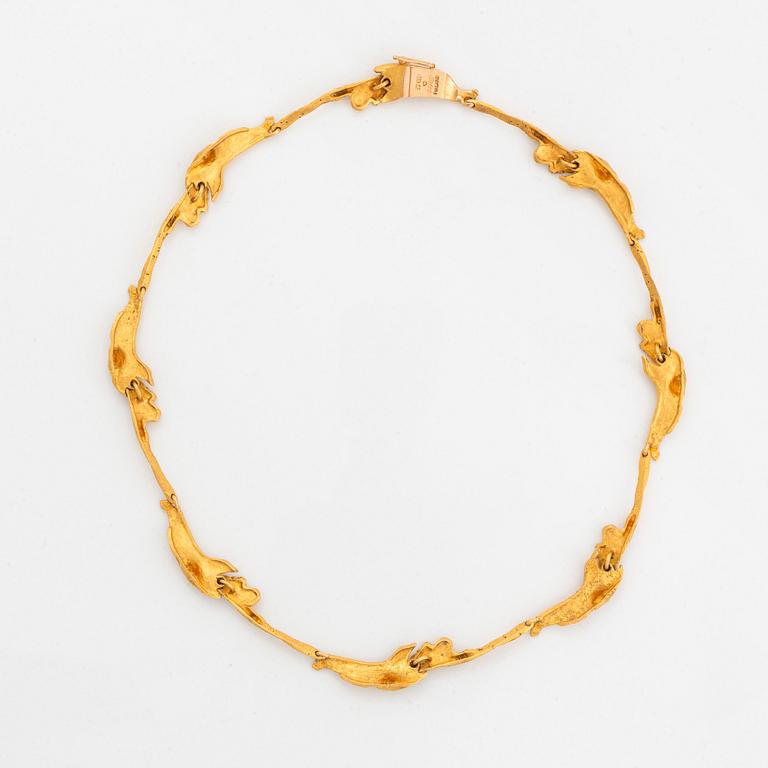A 14K gold Lapponia necklace "Mariehand".