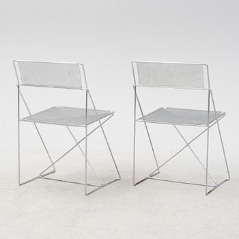 A set of six 'X-line' chairs by Niels Jorgen Haugesen for Magis, designed 1977.