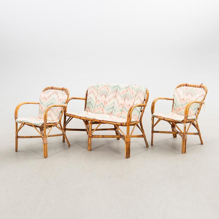 Möbelgrupp, 5 delar, rotting, 1900-talets senare del.