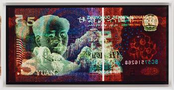 David LaChapelle, "Negative Currency: 5 Yuan Used as Negative, New York", 2010.