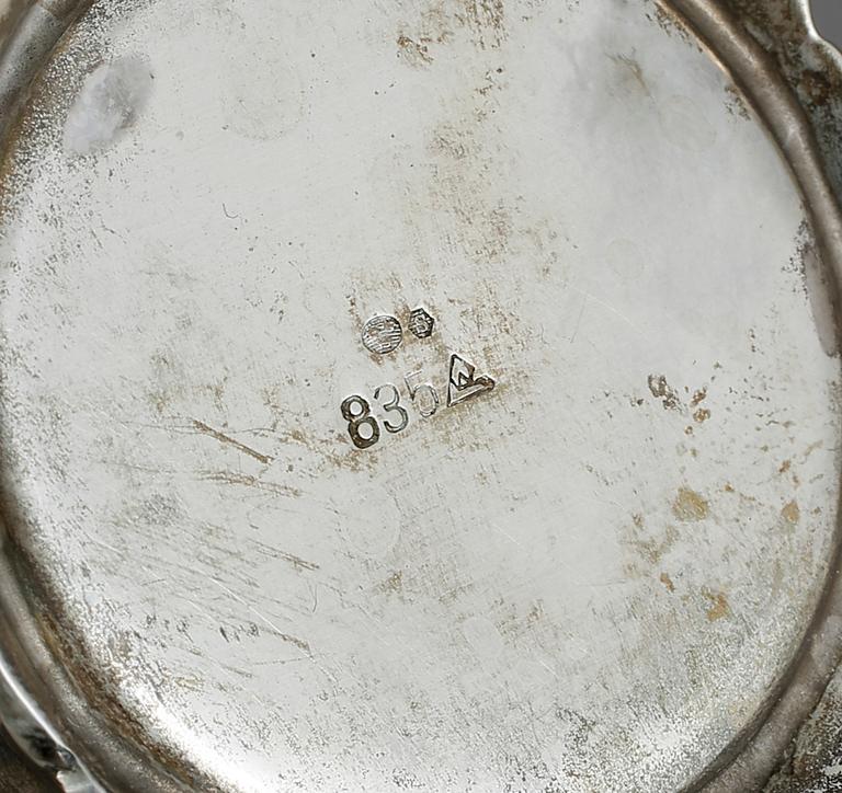 PARTI SILVER, 4 delar, importstämplat. Vikt 315 g.
