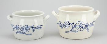 SMÖRBYTTOR, 2 st, fajans, Arabia 1932-49.