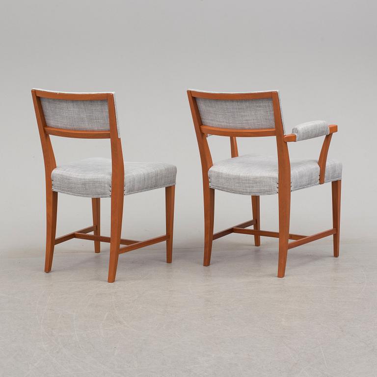 12+2 model 695 chairs by Josef Frank for Firma Svenskt Tenn.