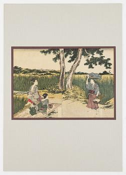 Utagawa Toyokuni I, after, twelve woodblock prints from 'Ehon imayō sugata', volume I, early 20th century.