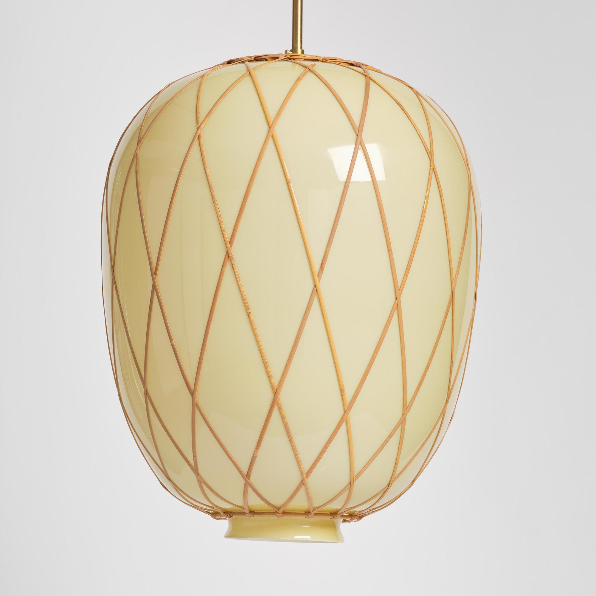 Harald Notini, a pair of ceiling lamps model 11555, Arvid Böhlmarks Lampfabrik, Stockholm, 1940s.